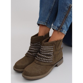 Stövlar militärstil 888-2 khaki grön 1