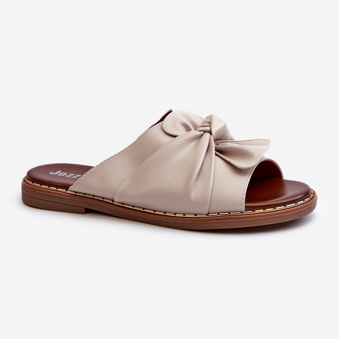 Flip-flops med platt klack för kvinnor Beige Nelvira 1