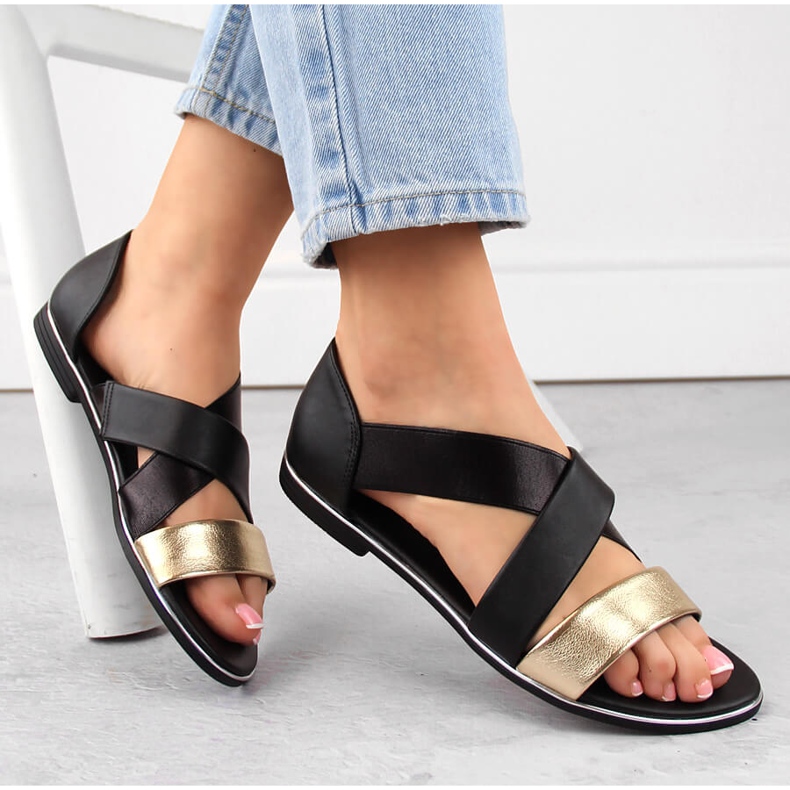 Slip-on sandaler dam svart Jezzi 3882 1