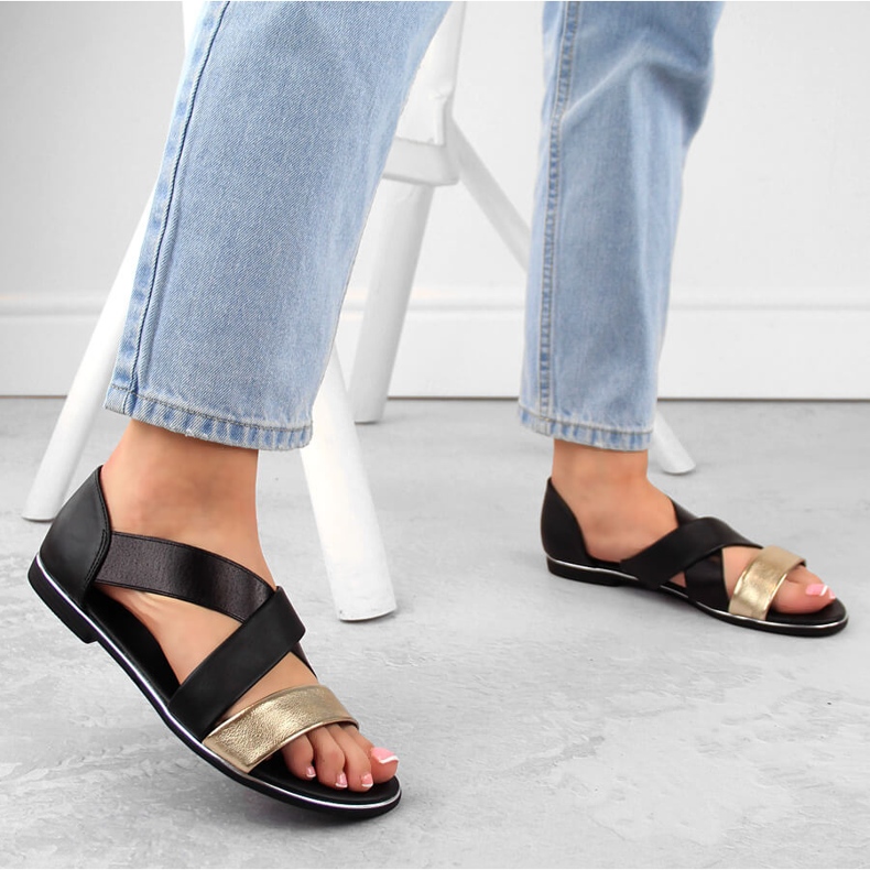 Slip-on sandaler dam svart Jezzi 3882 2