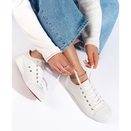 Klassiska vita Shelovet sneakers för kvinnor 1