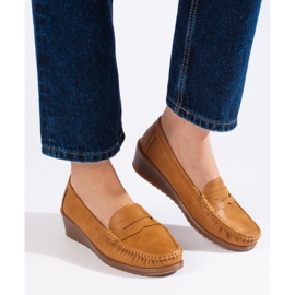 Bruna loafers för kvinnor 1