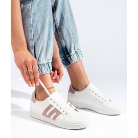 Vita och rosa damsneakers 1