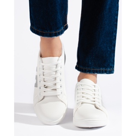 Vita och silversneakers för kvinnor 1