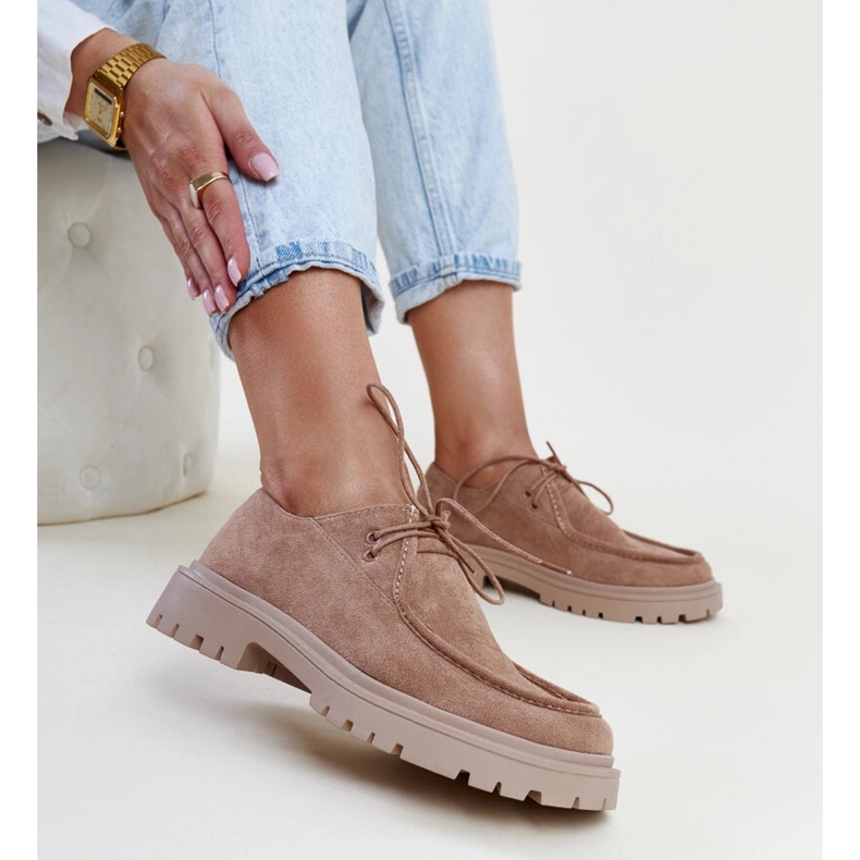 Mörkbeige mocka klassiska Keiko-skor 1