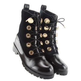 Velourarbetare med knappar R113p svart 2