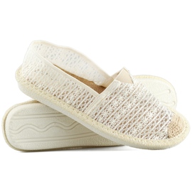 Beige mesh espadrillor, luftiga espadrillor för kvinnor 1