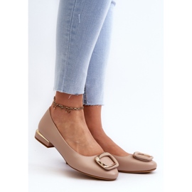 Ballerinor med spänne Sergio Leone BL203 Beige 2