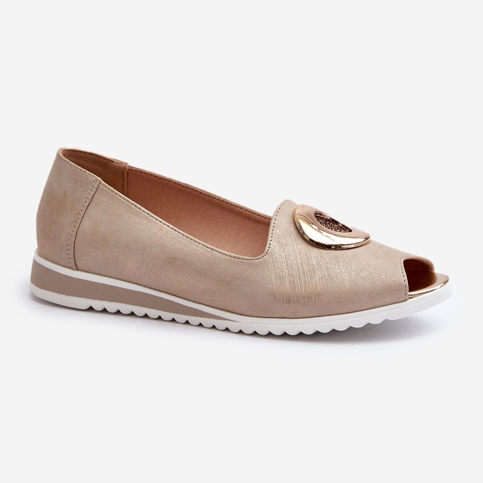 Jezzi Dampumpar med ekologisk läderdekoration, guld Biolita gyllene 1