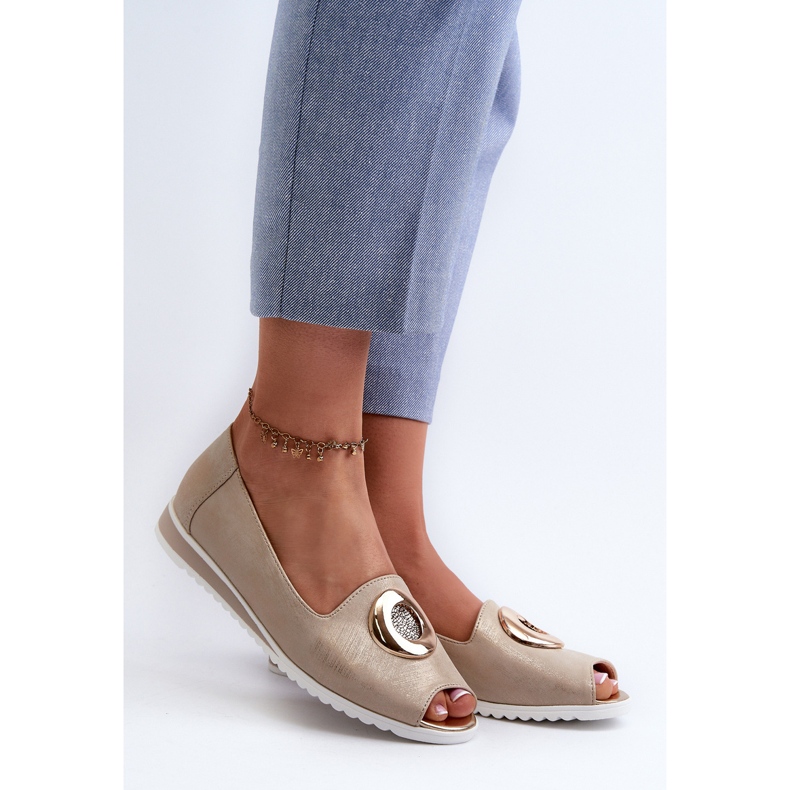 Jezzi Dampumpar med ekologisk läderdekoration, guld Biolita gyllene 2