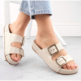 Bekväma damtofflor, doftande, smidigt gummi Ekri Zaxy NN285058 beige 1