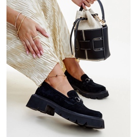 Vinceza loafers i svart läder 1