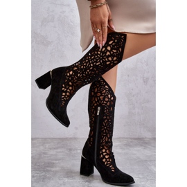 Lewski Shoes Mocka Openwork Boots Leewski Skor 3234 Svart 2