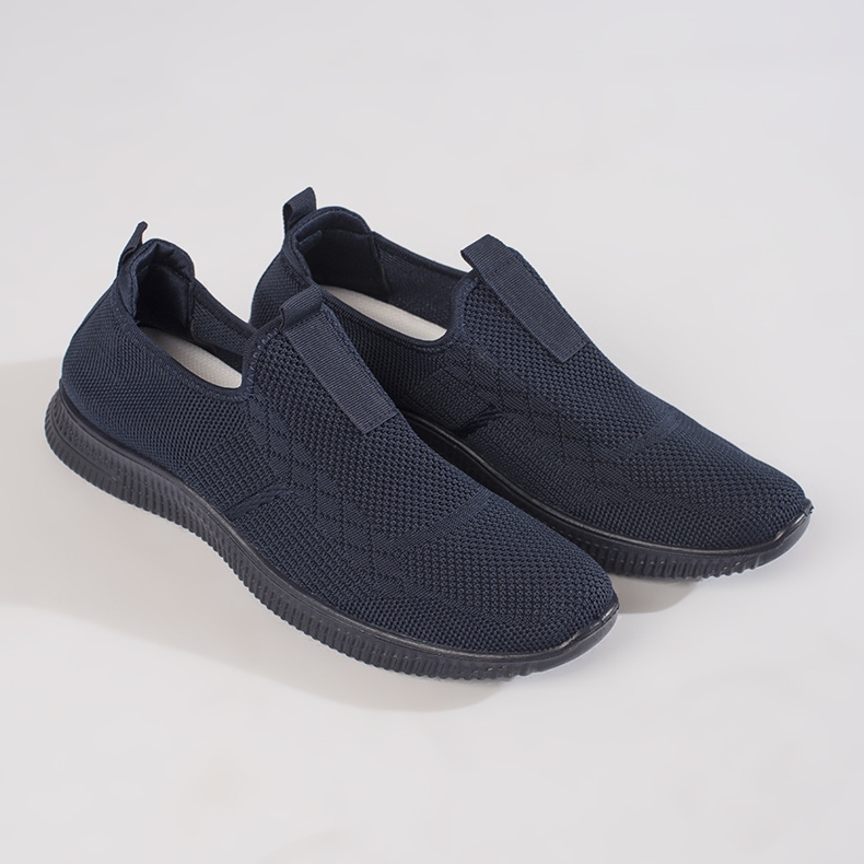 Marinblå slip-on sportskor för kvinnor 1