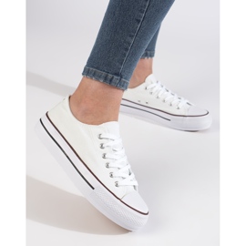 Kvinnors vita sneakers på plattformen 2