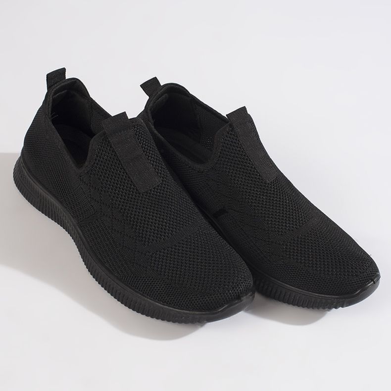 Svarta slip-on sportskor för kvinnor 1