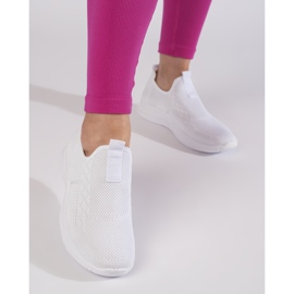 Vita slip-on sportskor för kvinnor 2