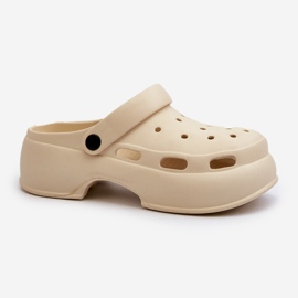 Damflipflops i skum med massiv sula, Beige Danollia 1
