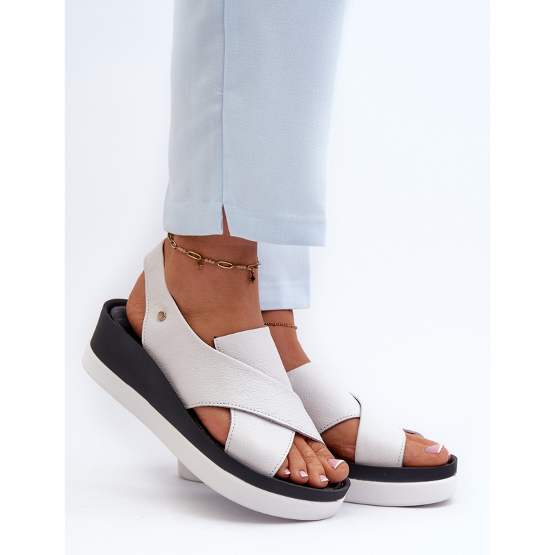 Zazoo 40256 Lädersandaler, Vit 2