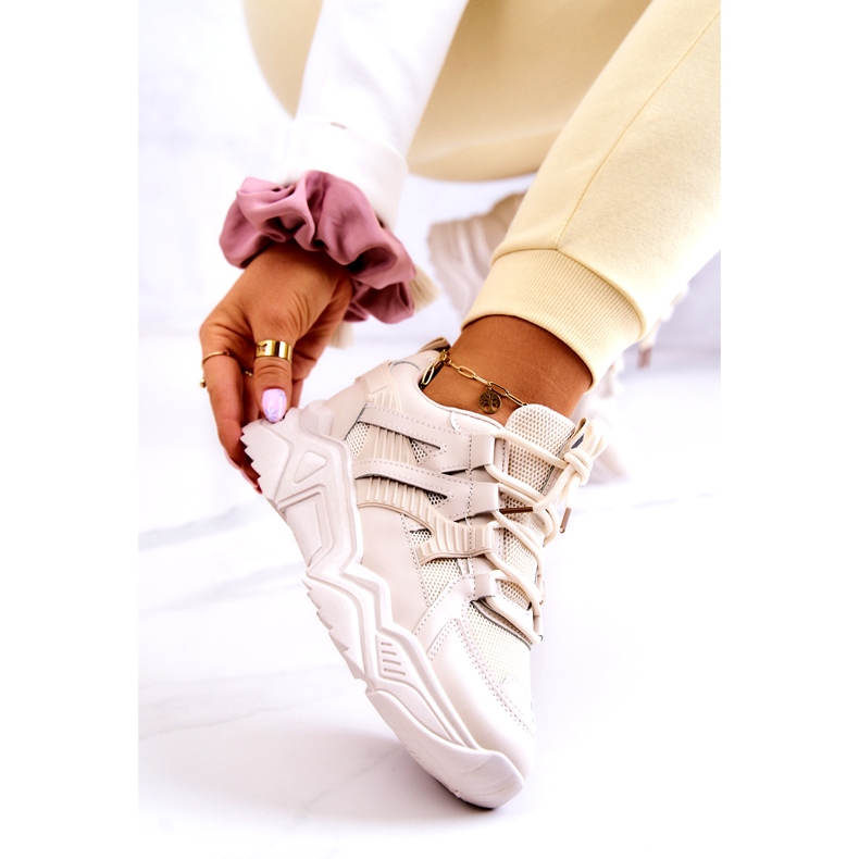 News Kvinnors sportskor Sneakers Beige 3