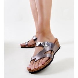 Grå metallisk kilmulor Donata 1