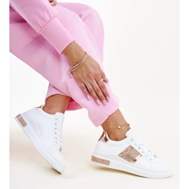 Vita och rosa Giulia sneakers med strass 1