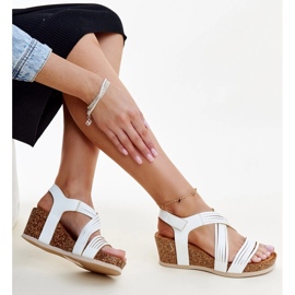 Salmans vita sandaler i kork 1