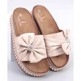 Korkflipflops med färgglad sula Servoz Beige 1