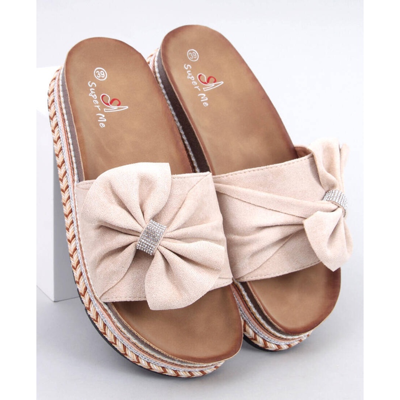 Korkflipflops med färgglad sula Servoz Beige 1