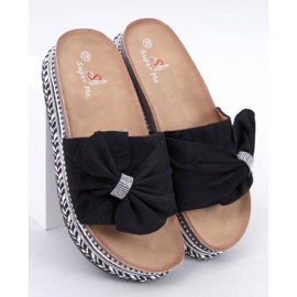 Korkflip-flops med färgglad sula Servoz Black svart 1