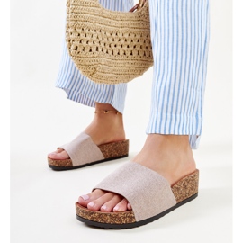 Mörkbeige mulor med en kork Naifene kil 1