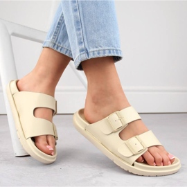 Big Star W INT2004C flipflops i skum med spännen, beige 2