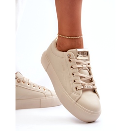 Damsneakers Big Star NN274210 Beige 4