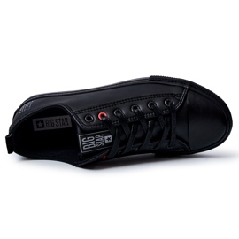 Lädersneakers för män Big Star JJ174005 Svart 2