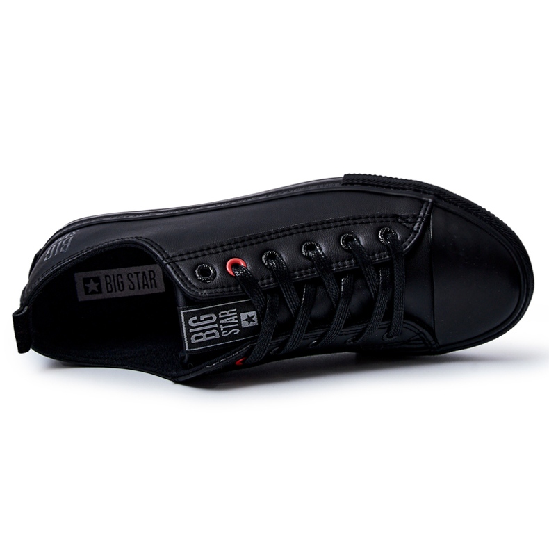 Lädersneakers för män Big Star JJ174005 Svart 2