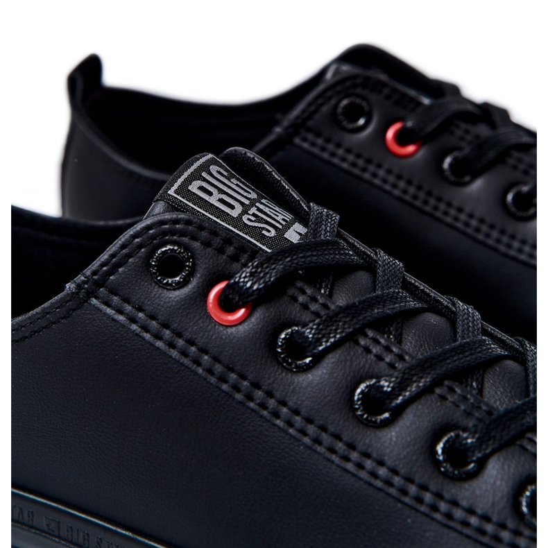 Lädersneakers för män Big Star JJ174005 Svart 4