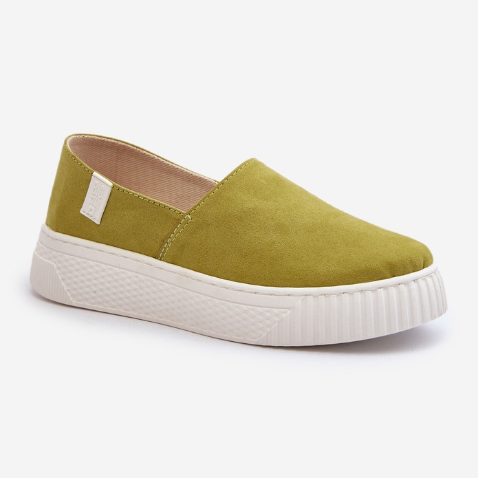 Big Star Platform Sneakers dam NN276008 Memory Foam System Lime grön 1