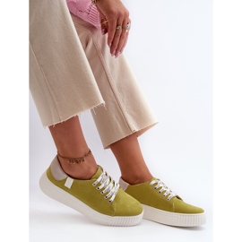 Damsneakers Memory Foam System Big Star NN276003 Lime grön 7