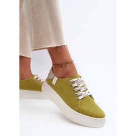 Damsneakers Memory Foam System Big Star NN276003 Lime grön 5