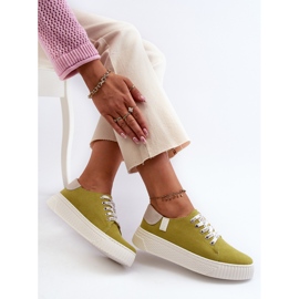 Damsneakers Memory Foam System Big Star NN276003 Lime grön 8