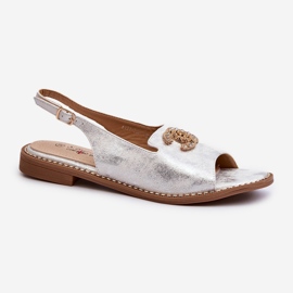 Damsandaler Med Dekoration S.Barski KV27-049 Silver silver- 1