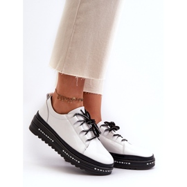 Patentsneakers för damer på plattform Vita S.Barski LR592B 2