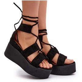 Seastar Damsandaler med spets svart Helavi 4