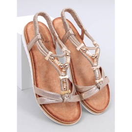 Montier Gold sandaler med pärlor gyllene 1