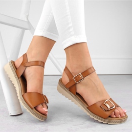 Kilsandaler dam med spänne, brun, Sergio Leone SK078H 1