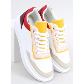 Dora Burgundy/Vita sportskor för kvinnor 1