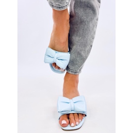 Mili Blue tofflor med rosett blå 1