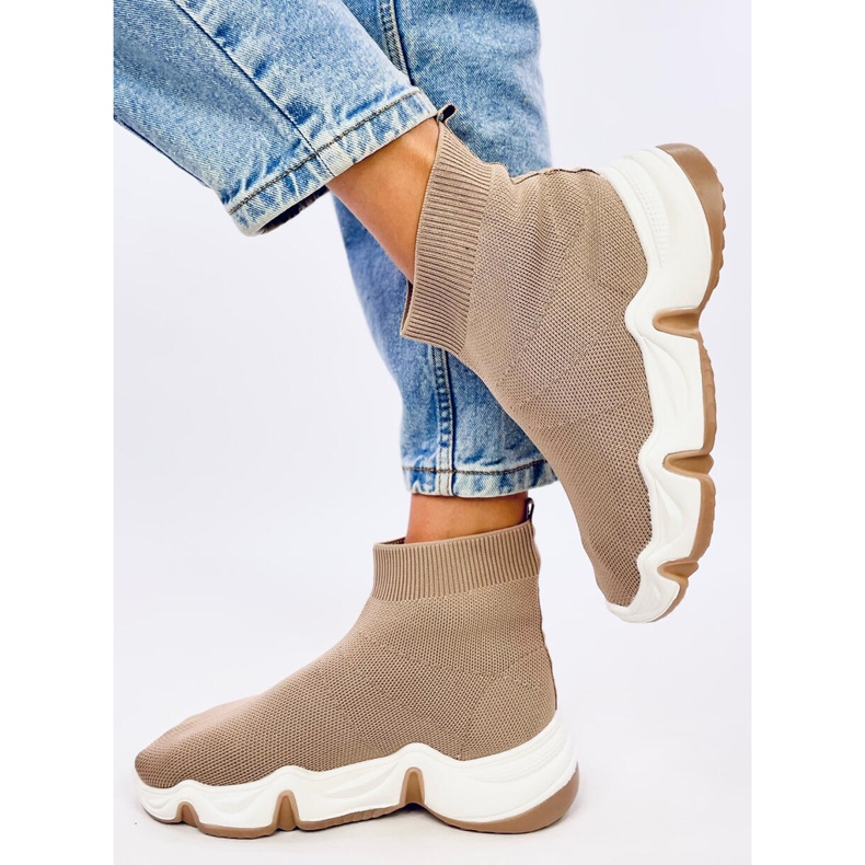 Nova Khaki ankelstrumpor beige 2