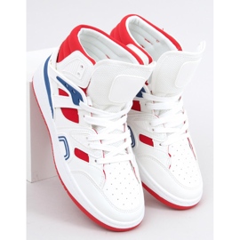 Pall White Red high-top sneakers vit 1