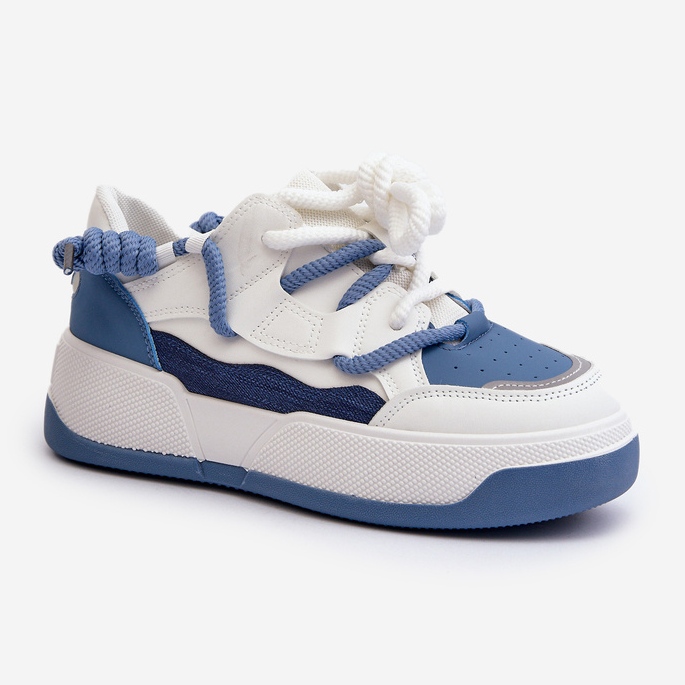 Platform Sneakers dam Blå Moariella 1